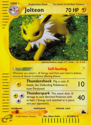 Jolteon (H12) - Holofoil Skyridge - Holo Rare