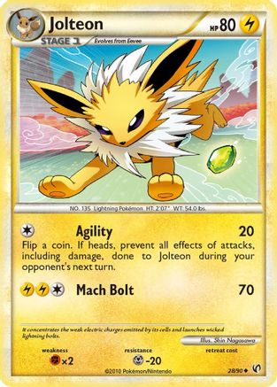 Jolteon 028 - Reverse Holofoil Undaunted - Uncommon