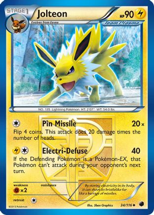 Jolteon (Team Plasma) 034 Plasma Freeze - Uncommon
