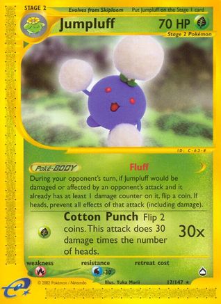 Jumpluff - Reverse Holofoil Aquapolis - Rare