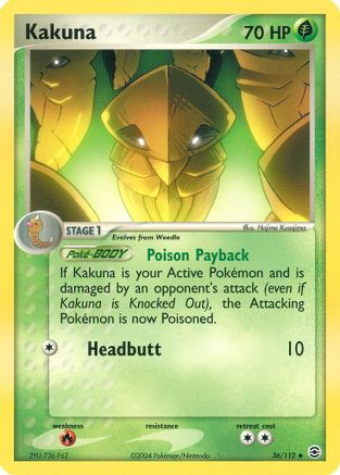 Kakuna - Reverse Holofoil FireRed & LeafGreen - Uncommon