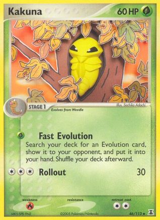 Kakuna 046 - Reverse Holofoil Delta Species - Uncommon