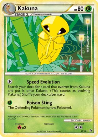 Kakuna - Reverse Holofoil Unleashed - Uncommon