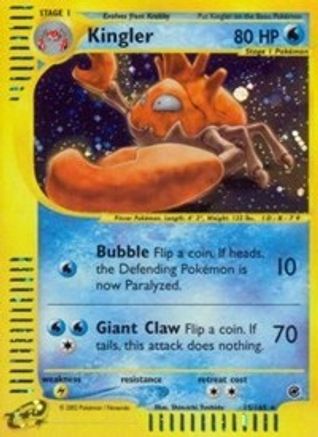 Kingler (15) - Reverse Holofoil Expedition - Holo Rare