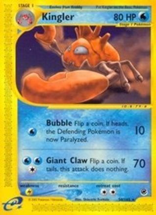 Kingler (50) - Reverse Holofoil Expedition - Rare