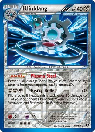 Klinklang (Team Plasma) - Reverse Holofoil Plasma Storm - Holo Rare