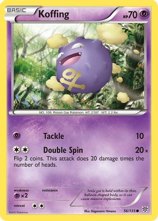 Koffing (56) - Reverse Holofoil Plasma Storm - Common