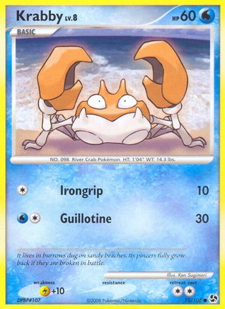 Krabby - Reverse Holofoil Great Encounters - Common