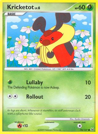 Kricketot 078 - Reverse Holofoil Platinum - Common