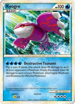 Kyogre (Shiny) - Holofoil Call of Legends - Shiny Holo Rare