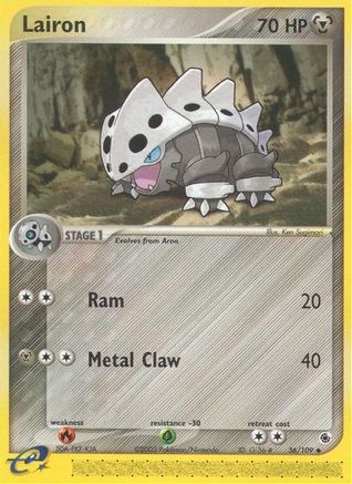 Lairon - 36/109/109 - Reverse Holofoil Ruby and Sapphire - Uncommon