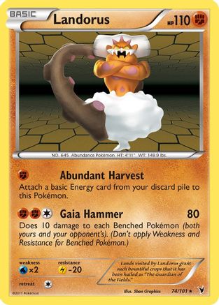 Landorus - Reverse Holofoil Noble Victories - Holo Rare