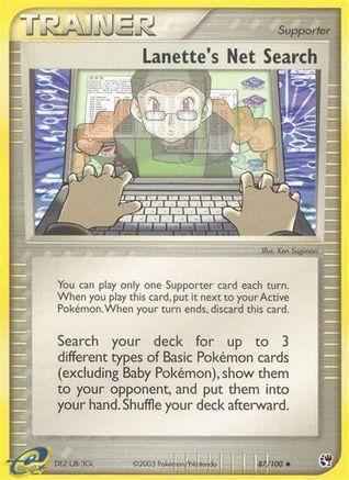 Lanette's Net Search - Reverse Holofoil Sandstorm - Uncommon