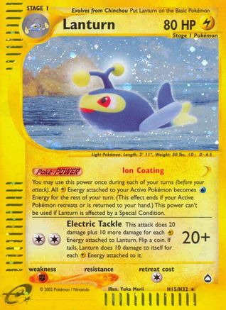 Lanturn (H15) - Holofoil Aquapolis - Holo Rare