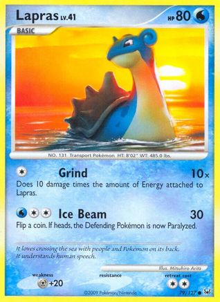 Lapras 079 - Reverse Holofoil Platinum - Common