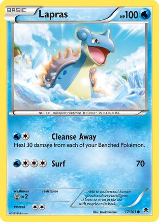 Lapras 017 - Reverse Holofoil Plasma Blast - Common