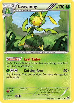 Leavanny 012 - Reverse Holofoil Legendary Treasures - Holo Rare
