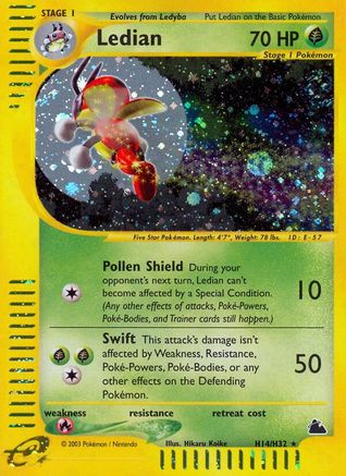 Ledian (H14) - Holofoil Skyridge - Holo Rare