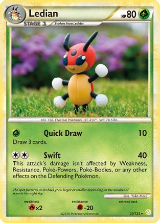 Ledian 025 - Reverse Holofoil HeartGold SoulSilver - Rare