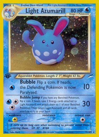 Light Azumarill 013 - 1st Edition Holofoil Neo Destiny - Holo Rare