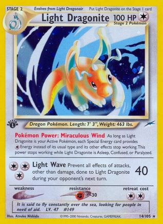 Light Dragonite - 1st Edition Holofoil Neo Destiny - Holo Rare