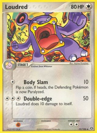 Loudred - Reverse Holofoil Emerald - Uncommon