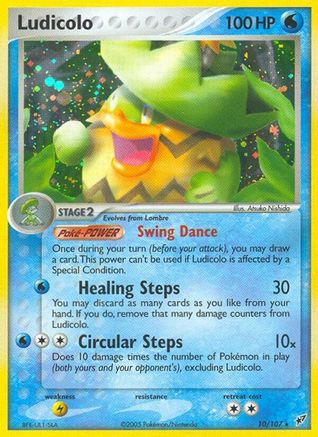 Ludicolo - 010/107/107 - Reverse Holofoil Deoxys - Holo Rare