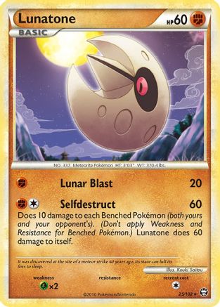 Lunatone - Reverse Holofoil Triumphant - Rare
