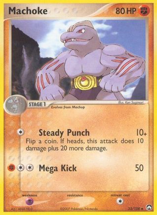 Machoke - Reverse Holofoil Power Keepers - Uncommon