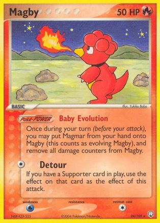 Magby 024 - Reverse Holofoil Team Rocket Returns - Rare
