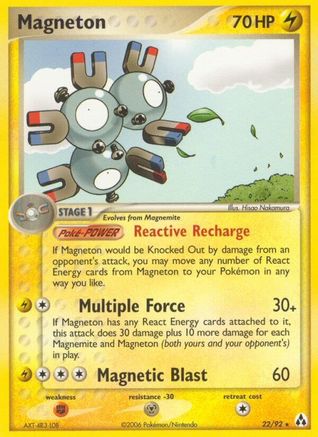 Magneton - Reverse Holofoil Legend Maker - Rare
