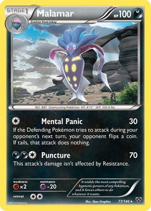 Malamar (77) - Reverse Holofoil XY Base Set - Rare