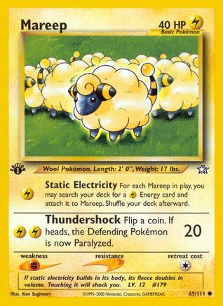 Mareep 065 - 1st Edition Neo Genesis - Common