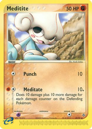 Meditite - Reverse Holofoil Dragon - Uncommon