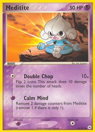 Meditite - 65/101/101 - Reverse Holofoil Hidden Legends - Common