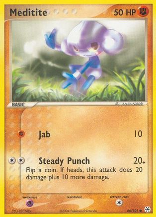 Meditite - 66/101/101 - Reverse Holofoil Hidden Legends - Common