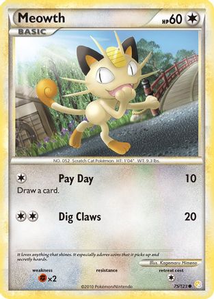 Meowth 075 HeartGold SoulSilver - Common