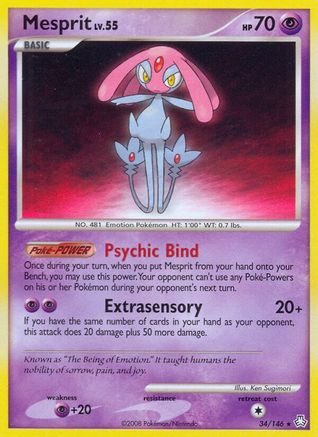 Mesprit 034 - Reverse Holofoil Legends Awakened - Rare