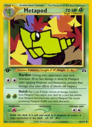 Metapod 042 - 1st Edition Neo Discovery - Uncommon