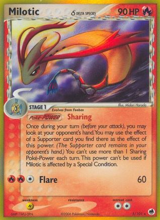 Milotic (Delta Species)/101 - Holofoil Dragon Frontiers - Holo Rare