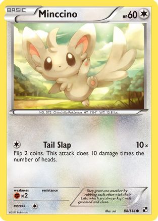 Minccino 088 - Reverse Holofoil Black and White - Common