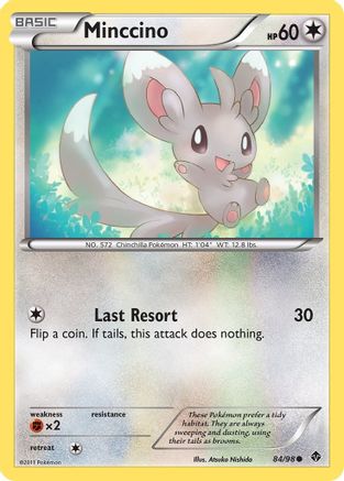 Minccino 084 - Reverse Holofoil Emerging Powers - Common