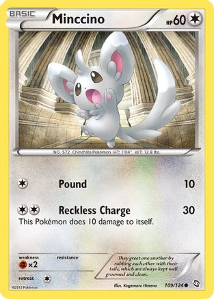 Minccino 109 - Reverse Holofoil Dragons Exalted - Common