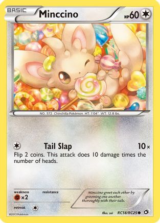 Minccino RC18 - Holofoil Legendary Treasures Radiant Collection - Common