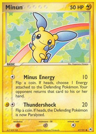 Minun 067/101 - Reverse Holofoil Hidden Legends - Common
