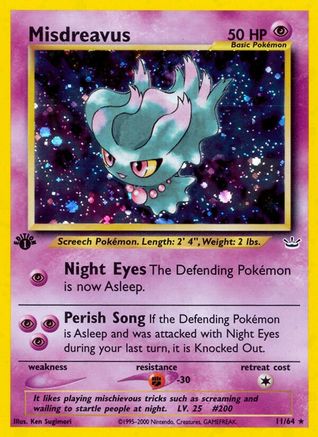 Misdreavus - 1st Edition Holofoil Neo Revelation - Holo Rare