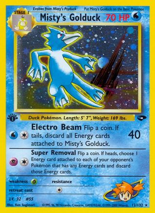 Misty's Golduck 012 - 1st Edition Holofoil Gym Challenge - Holo Rare