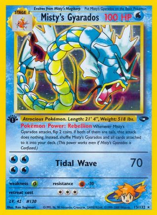 Misty's Gyarados 013 - 1st Edition Holofoil Gym Challenge - Holo Rare