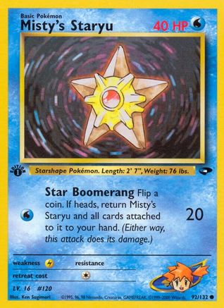 Misty's Staryu 092 - 1st Edition Gym Challenge - Common