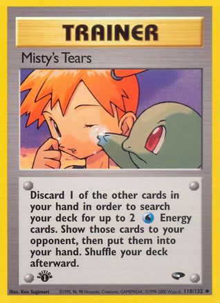 Misty's Tears 118 - 1st Edition Gym Challenge - Uncommon